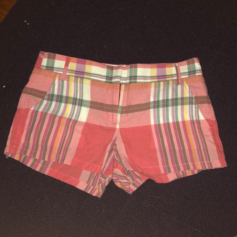 Pink plaid shorts J.Crew